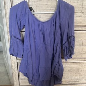 Off the shoulder Purple Shirt